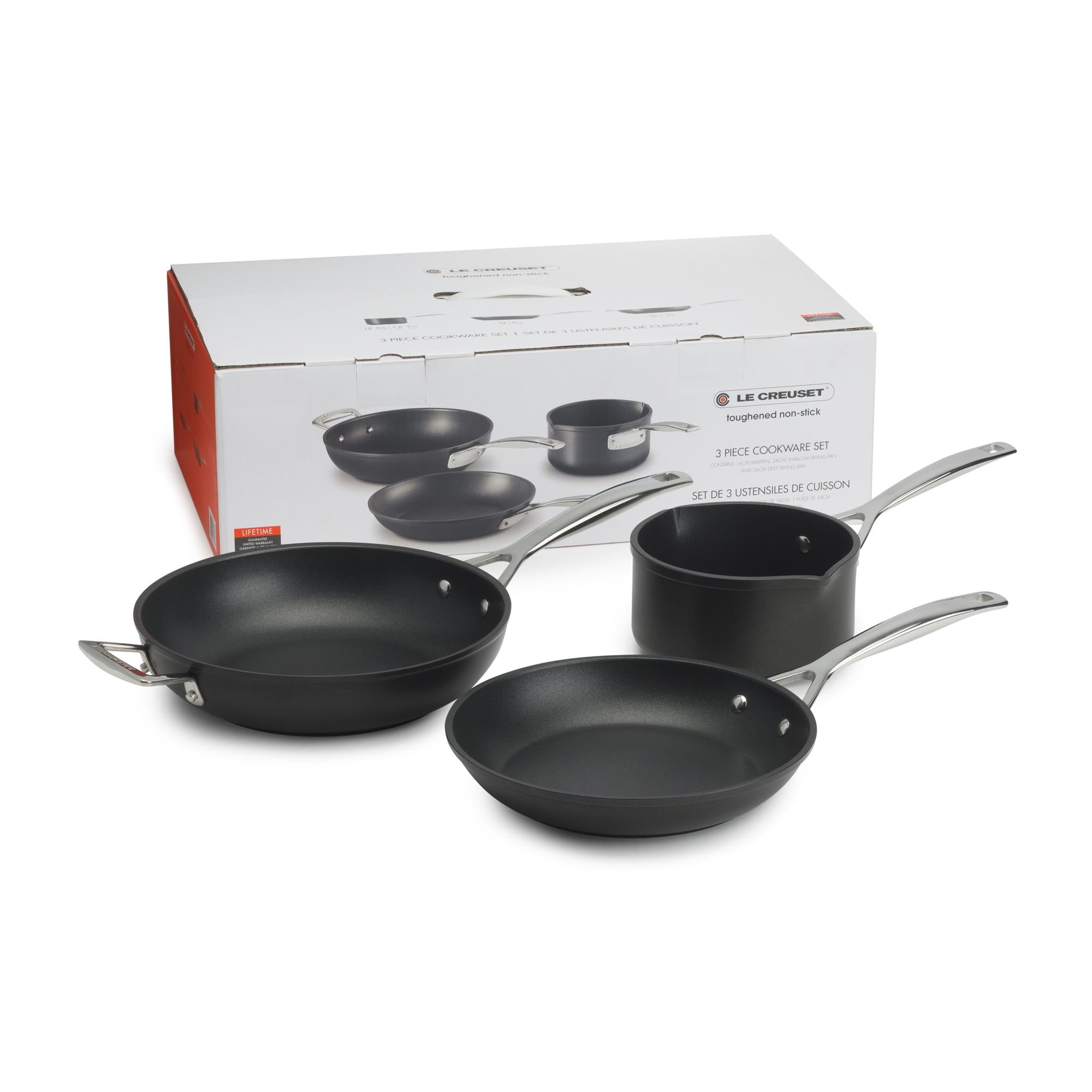 Le Creuset Toughened Non-Stick 3-Piece Cookware Set