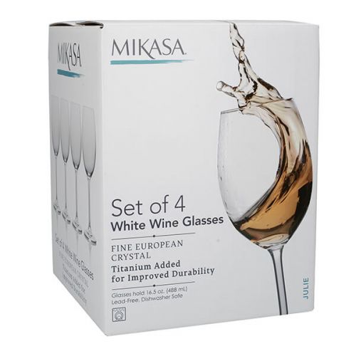 Mikasa - Julie Set Of 4 16.5Oz White Wine Glasses