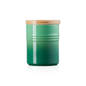 Le Creuset - Stoneware Medium Storage Jar with Wooden Lid - New Bamboo Green