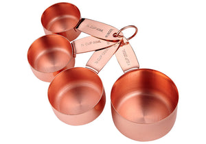 Ladelle Lawson Copper Set of 4 Measuring Cups