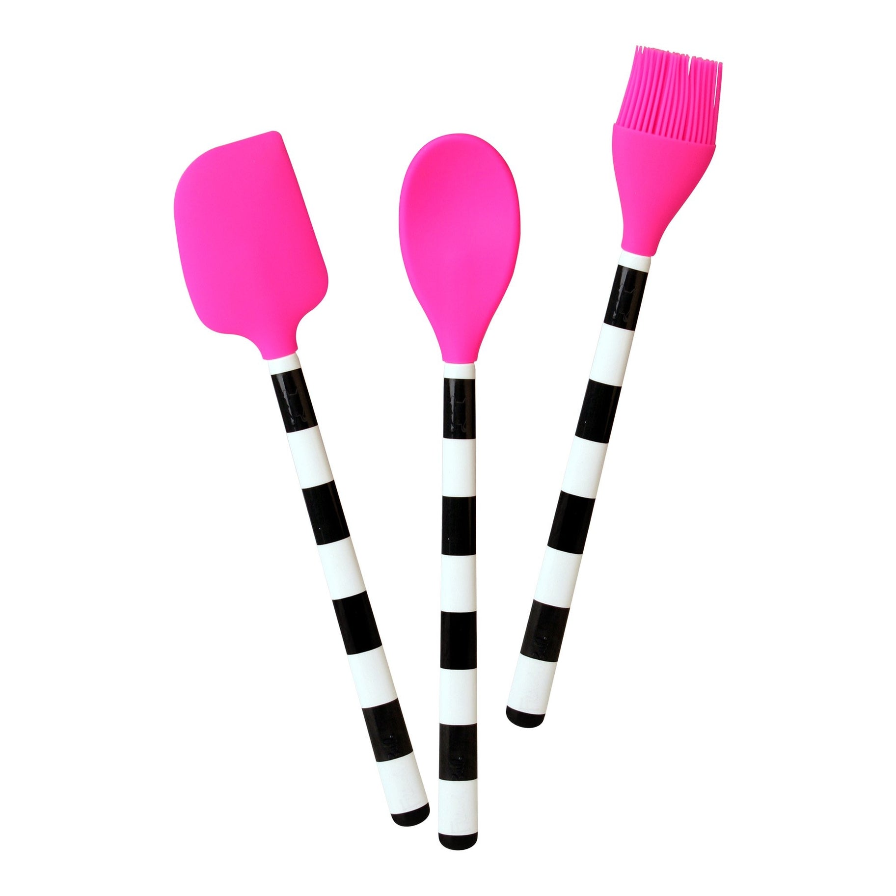 French Bull Black & White Stripe Silicone Utensil 3-Piece Set