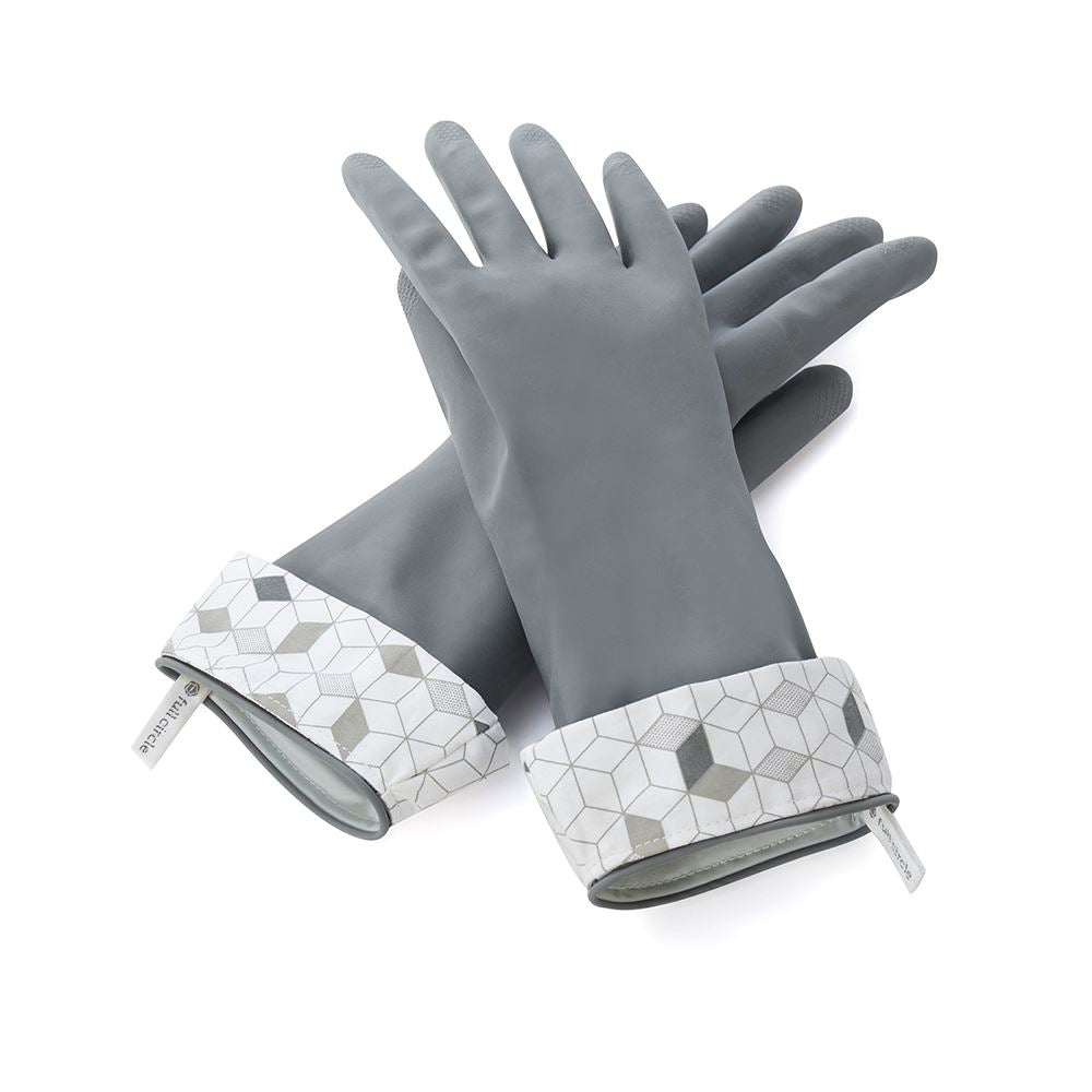 Eddingtons - Splash Patrol Natural Grey Latex Cleaning Gloves - Medium