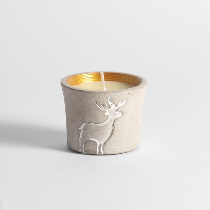 St Eval Christmas Reindeer Pot Orange & Cinnamon