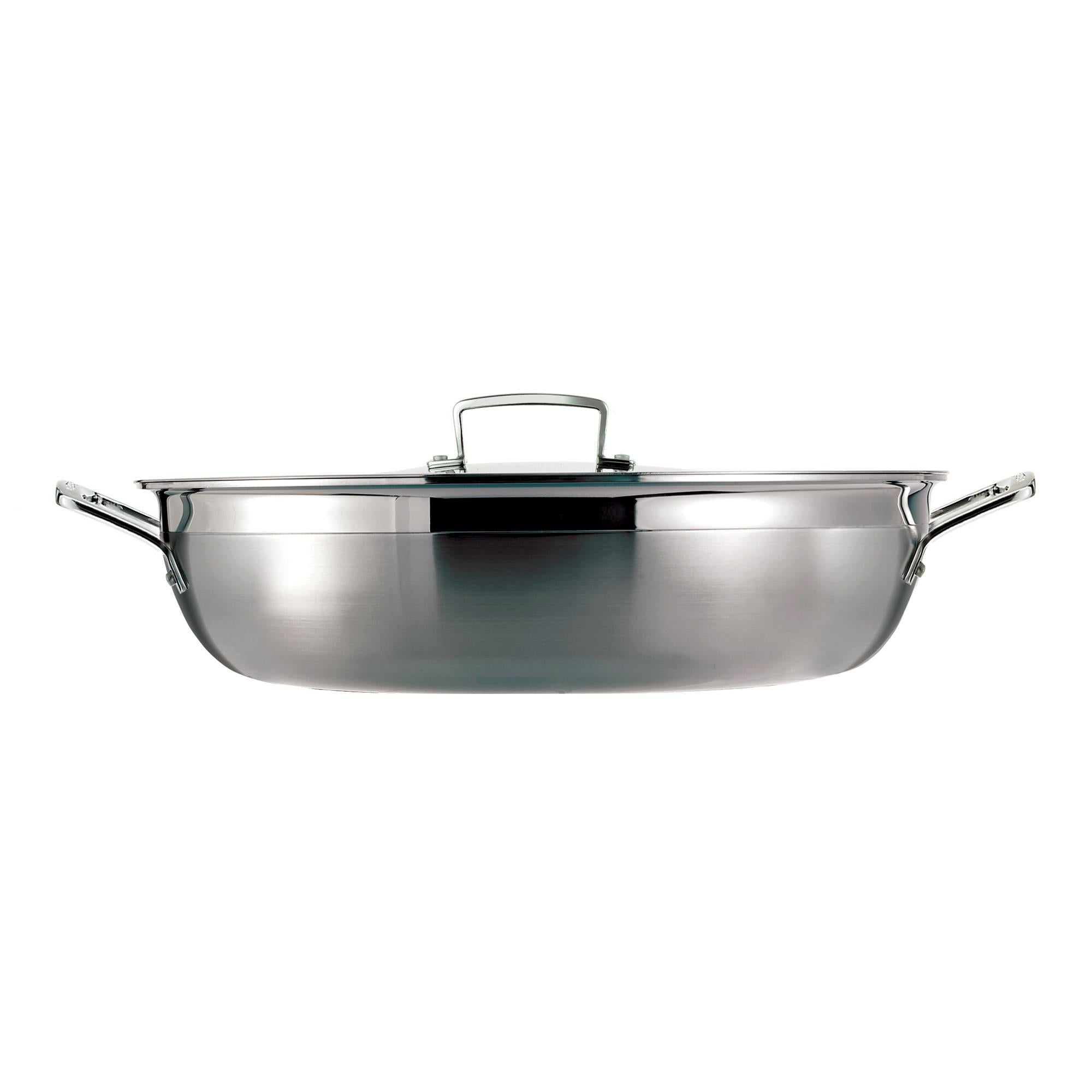 Le Creuset 3-ply Stainless Steel Shallow Casserole with Lid