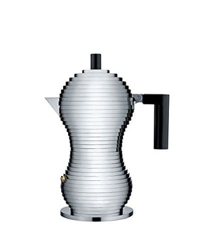 Alessi - Pulcina Espresso Coffee Maker 3 Cup Coffee Maker - Black Handle