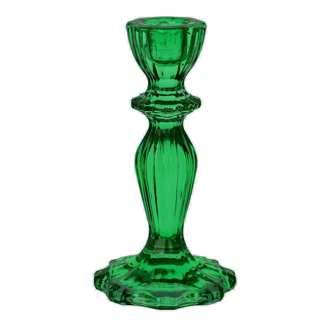 Talking Tables Boho Dark Green Glass Candle Holder