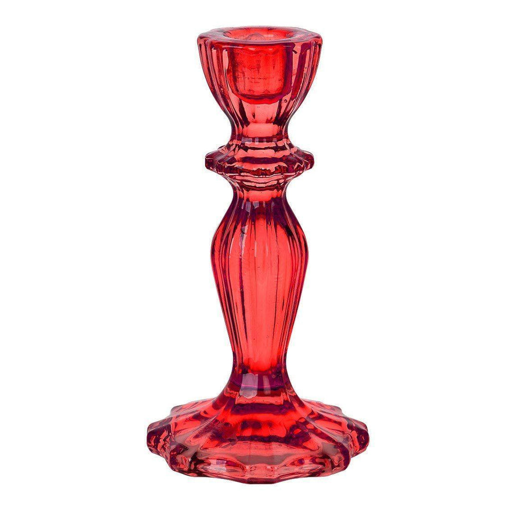 Talking Tables Boho Red Glass Candle Holder