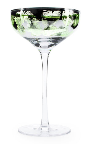 Artland - Tropical Leaves - Cocktail Coupe Glass, 10 oz.