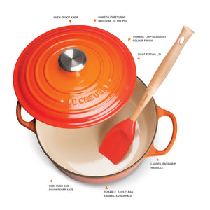 Le Creuset Cast Iron - Volcanic/Flame (9 sizes available round & oval)g