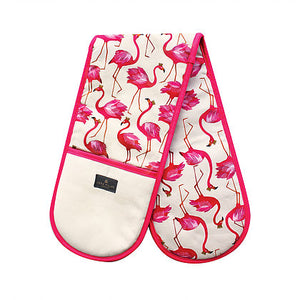 Sara Miller - Double Oven Gloves Flamingos Repeat