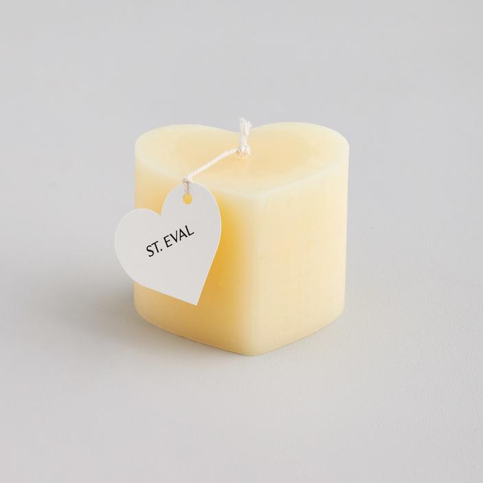 St Eval - Ivory Mini Heart Candle