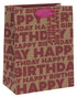 Glick Medium Gift Bag- Happy Birthday Script