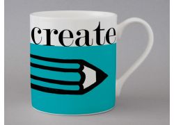 Repeat Repeat Graphic Mug - Create Blue