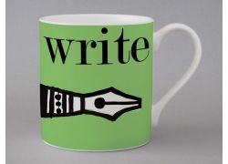 Repeat Repeat Graphic Mug - Write Green
