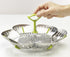 Joseph Joseph Bloom Steel Folding Steamer Basket - Stainless Steel/Green