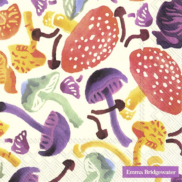 Emma Bridgewater Wild Mushrooms Cream Lunch Napkins
