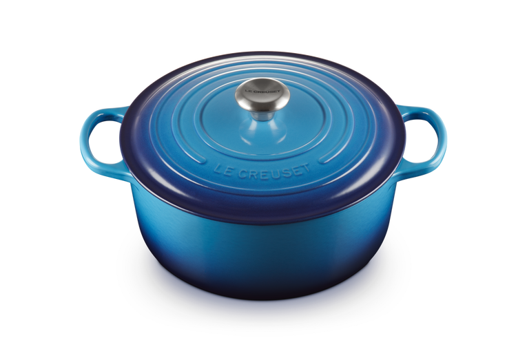 Le Creuset - Cast Iron Round Casserole New Azure Blue