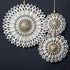 Talking Tables - Marble White Paper Fan Decorations - 3 Pack