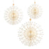 Talking Tables - Marble White Paper Fan Decorations - 3 Pack
