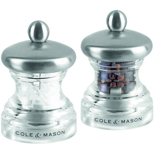 Cole & Mason - Precision Grind Button Salt & Pepper Mill Set