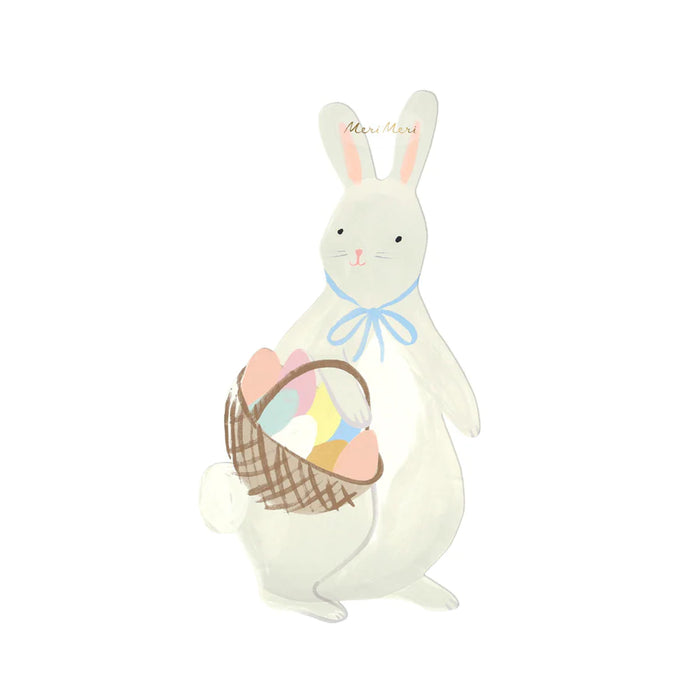 Meri meri - Bunny With Basket Plates (x 8)