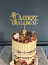Lissie Lou - Cake Topper - Merry Christmas/Gold