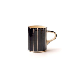Musango Sgrafitto Stripe Espresso Cup - Graphite