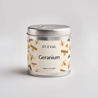 St Eval Natures Garden Candle Tin - Bee Geranium