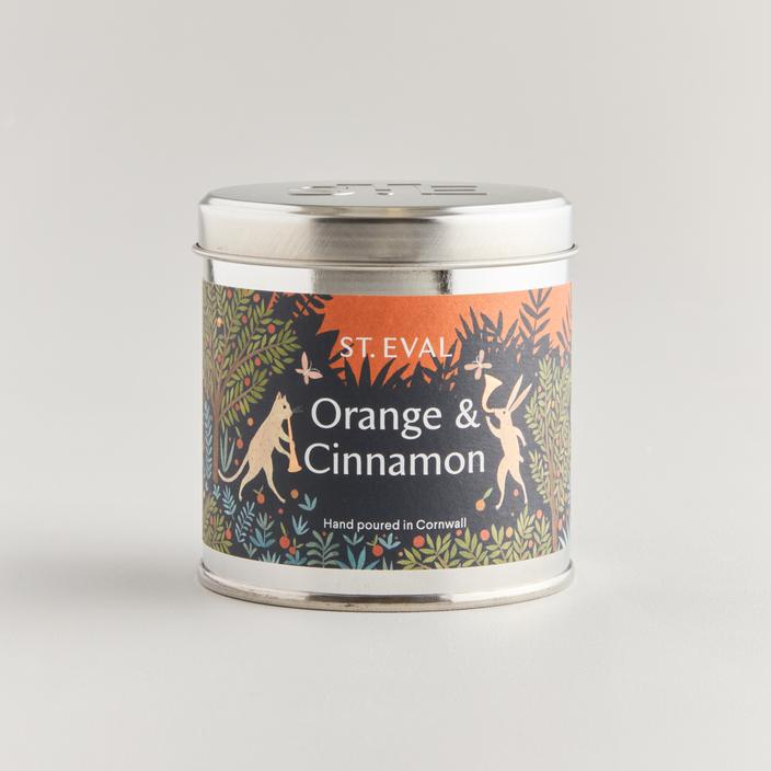 St Eval Christmas Candle Tin - Orange & Cinnamon