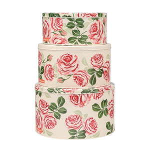 Emma Bridgewater - Set of 3 Round Cake Storage Tins - Pink Roses