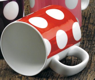 WM Bartleet & Sons 1 Pint Mug Dotty Red