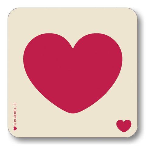 Bluebell 33 - Red Heart Coaster