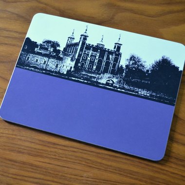 The Art Rooms - Melamine Table Mat - Tower Of London - Purple