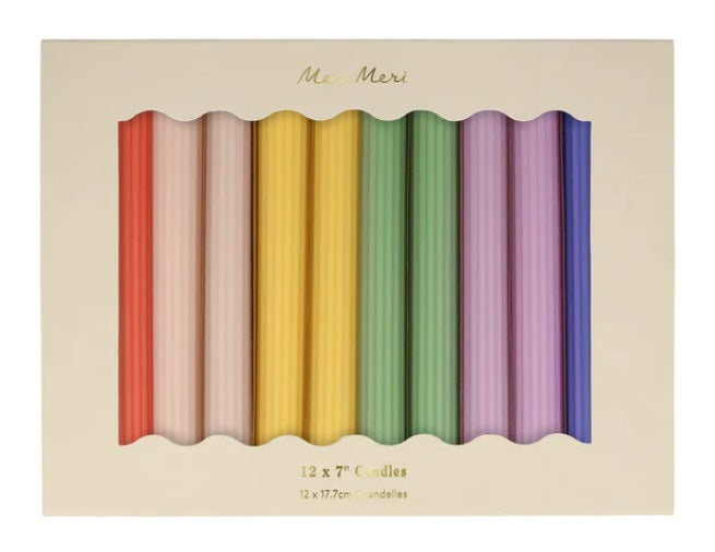 Meri Meri - Rainbow Table Candles (x 12)