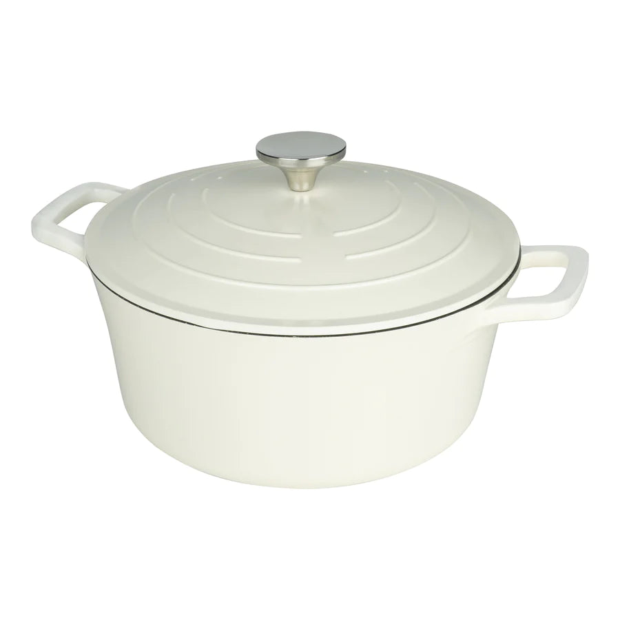 Grunwerg - Commichef Cast Aluminium 24cm Round Casserole - Cream