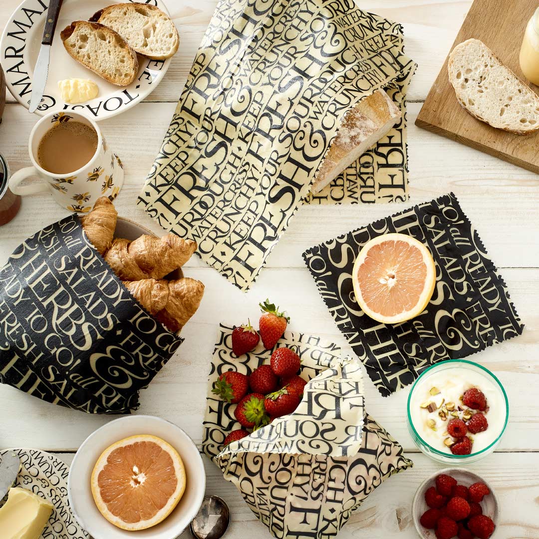 Beeswax Emma Bridgewater Toast & Marmalade Print Beeswax Wraps 2 Combo Pack