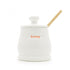 Keith Brymer Jones - Ceramic White Honey Pot & Wooden Drizzler – Honey