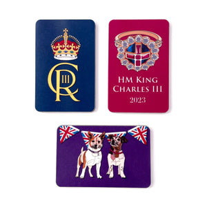 Bean & Bemble King Charles III Coronation Wooden Fridge Magnets