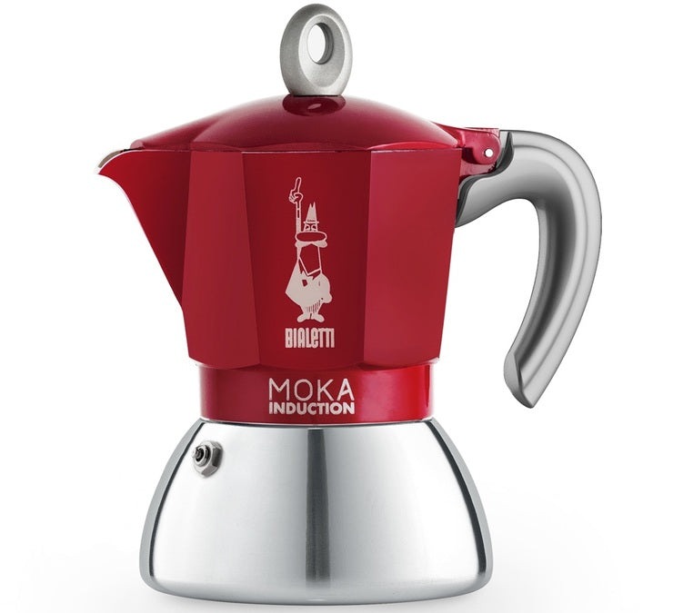 Bialetti Moka Induction Stovetop Coffee Maker - 6 Cup - Red