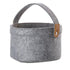 Grey Felt Bread Basket