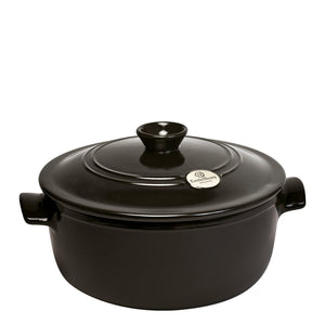 Emile Henry - Round Stewpot Charcoal 26cm dia. 4l