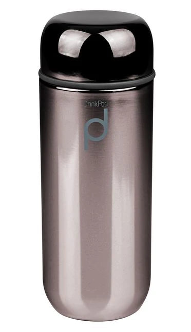 Drink Pod Insulated Flask 200ml Metallic Black