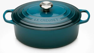 Le Creuset Cast Iron - Deep Teal Blue (5 sizes available round & oval)