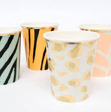 Meri Meri Safari Animal Print Party Cups (x 8)