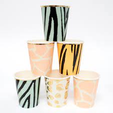 Meri Meri Safari Animal Print Party Cups (x 8)