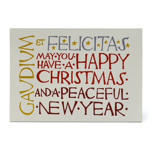 Cambridge Imprint - Pack of Six Large Cards Christmas Lettering for Kettle's Yard