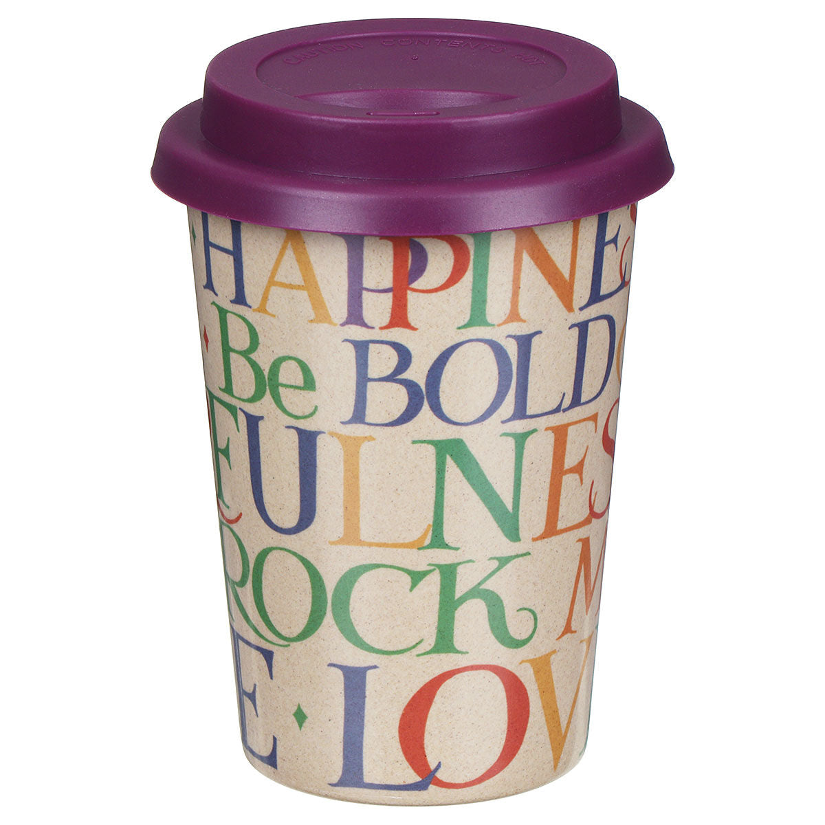 Emma Bridgewater - Rainbow Toast Rice Husk Travel Cup