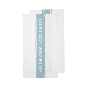 Ladelle Kiss the Cook Terry Sky Blue 2pk Kitchen Towel