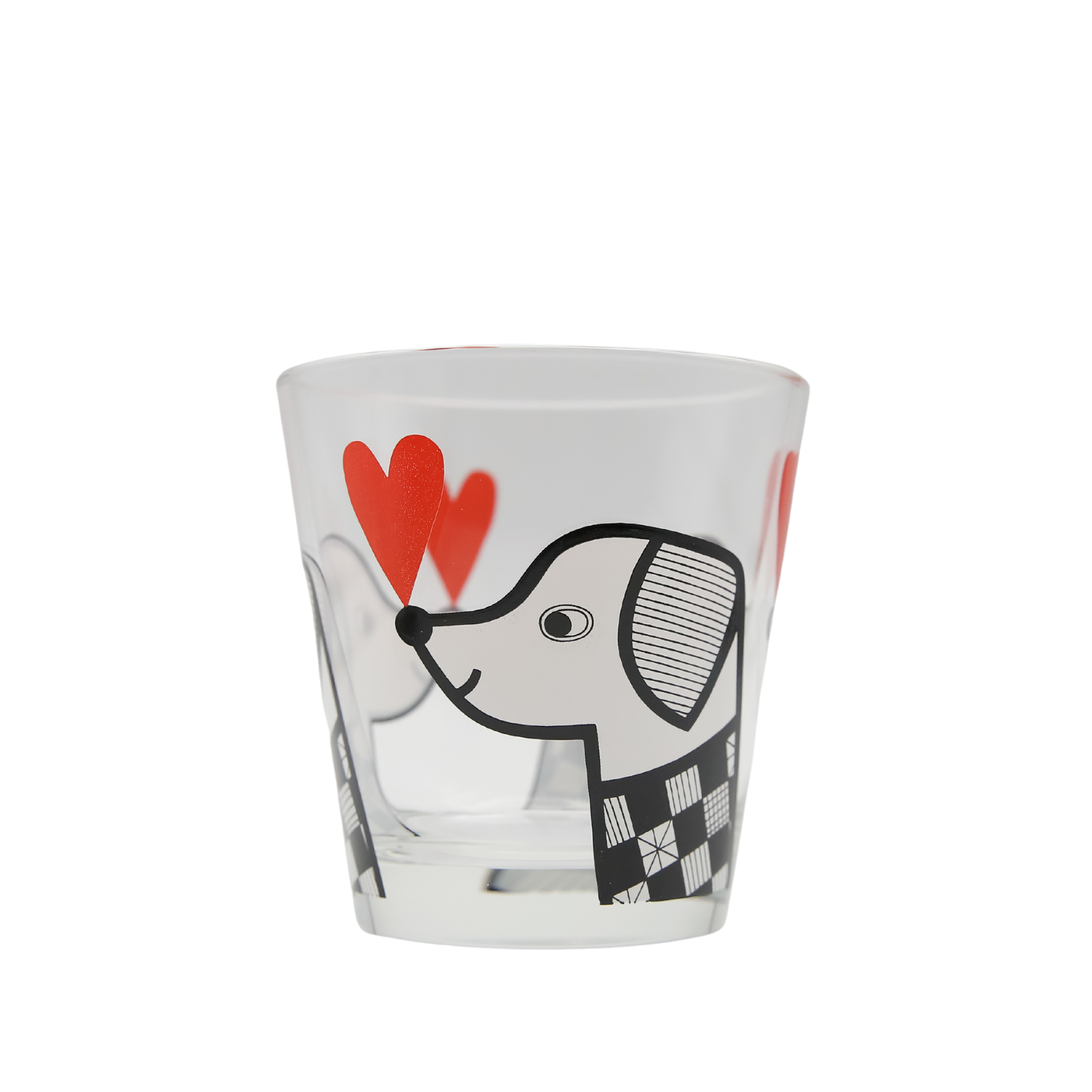 Jane Foster - Glass Tumbler 250ml - Dog & Heart