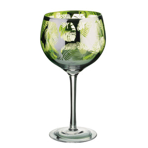Tropical Leaves - Single Gin Glass